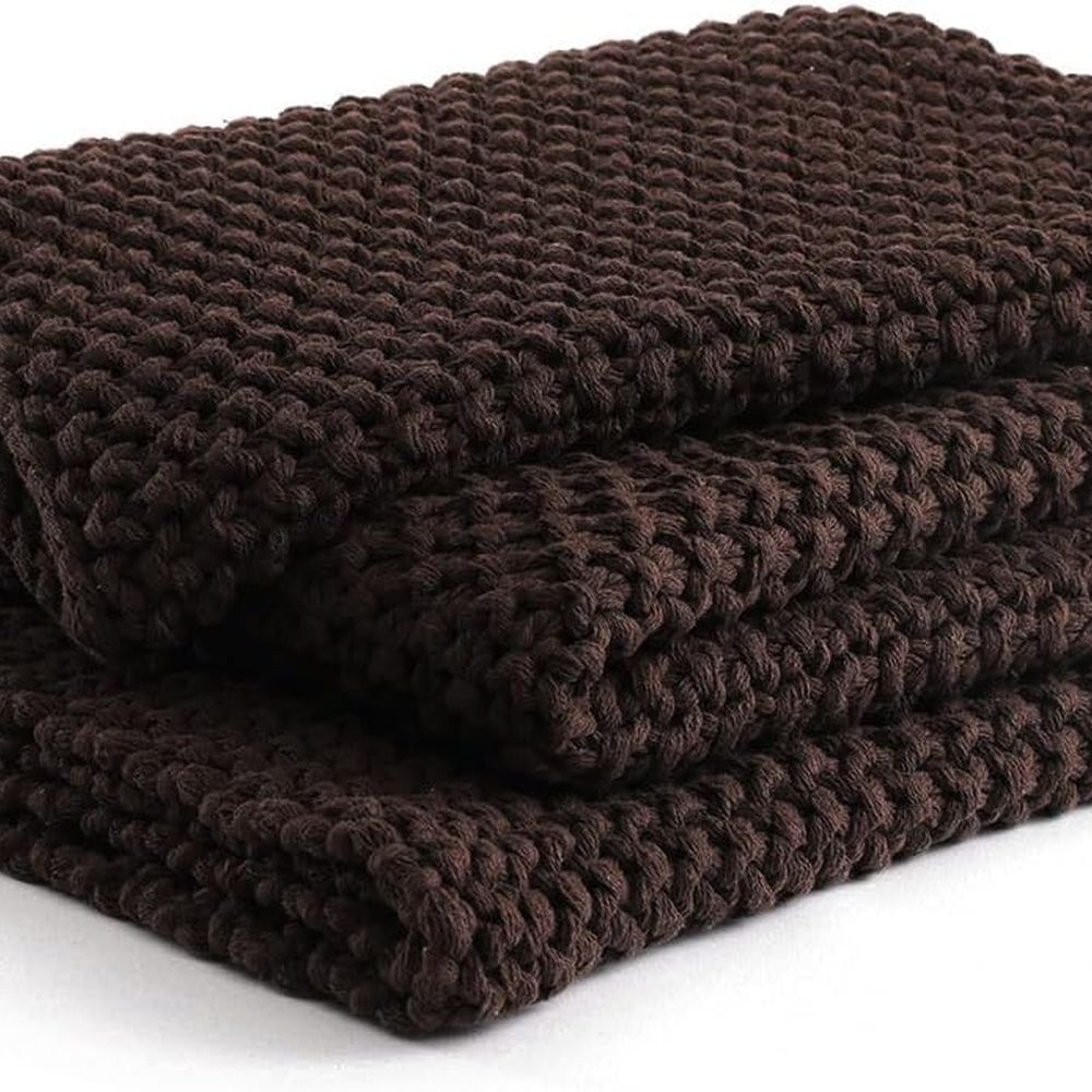 Throw Blanket Chunky Knit - 두꺼운 면 니트 담요, 침대 소파용