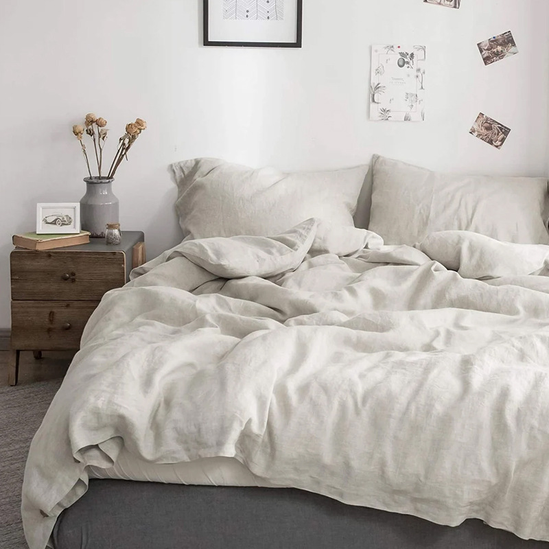 Quality Home Textiles - 100% 린넨 침구 이불 커버 스톤워시