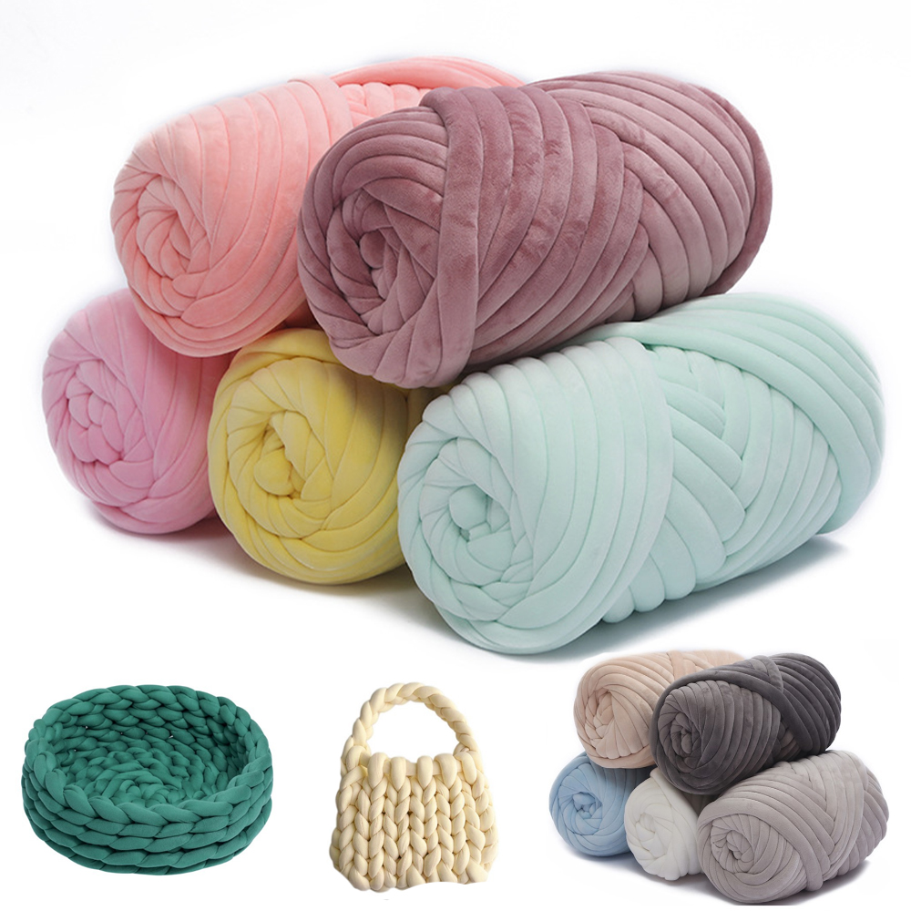 Throw Blanket Chunky Knit - DIY 담요 모자용 슈퍼 벨벳 청키