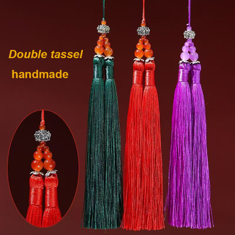 Home Textiles Suppliers - 1/2개 15cm 더블 태슬 브러쉬 펜던트