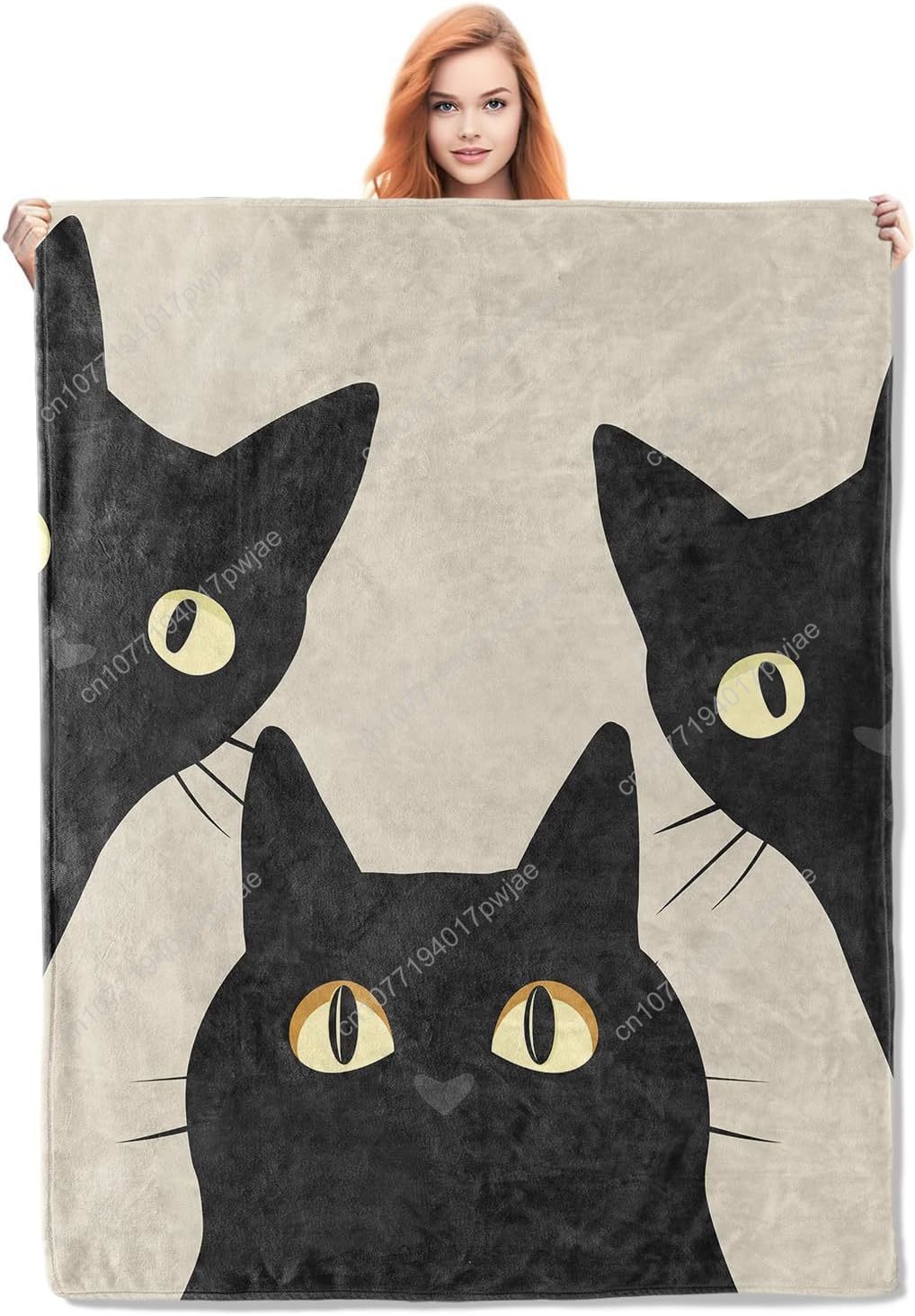Quality Home Textiles - 여성 소녀들을 위한 재미있는 고양이 담요