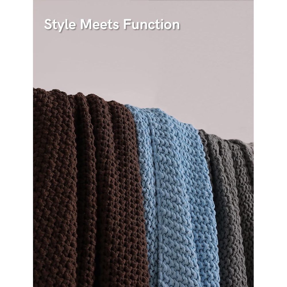 두꺼운 면 니트 담요, 침대 소파용 케이블 니트 담요, - Throw Blanket Chunky Knit 리뷰 및 가격
