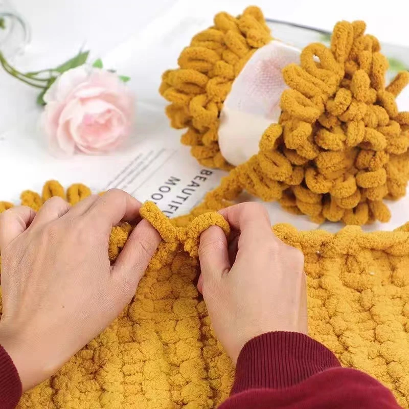 100g/볼 핑거 루프 원사 스레드 푹신한 부드러운 셔 - Throw Blanket Chunky Knit 리뷰 및 가격