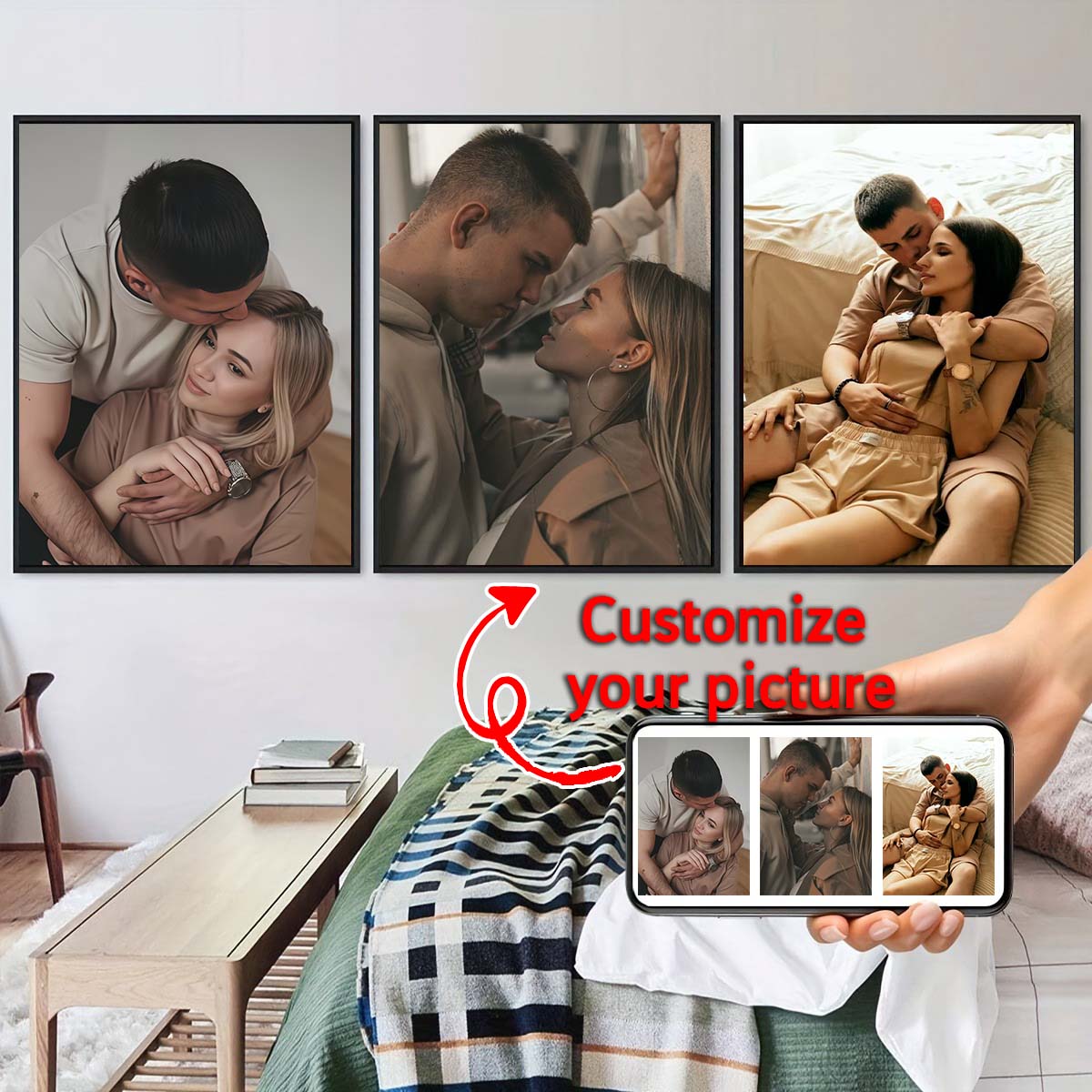 트립티크 - 2D 맞춤형 사진 나무 프레임 유화 또는  - Home And Textiles Today 리뷰 및 가격