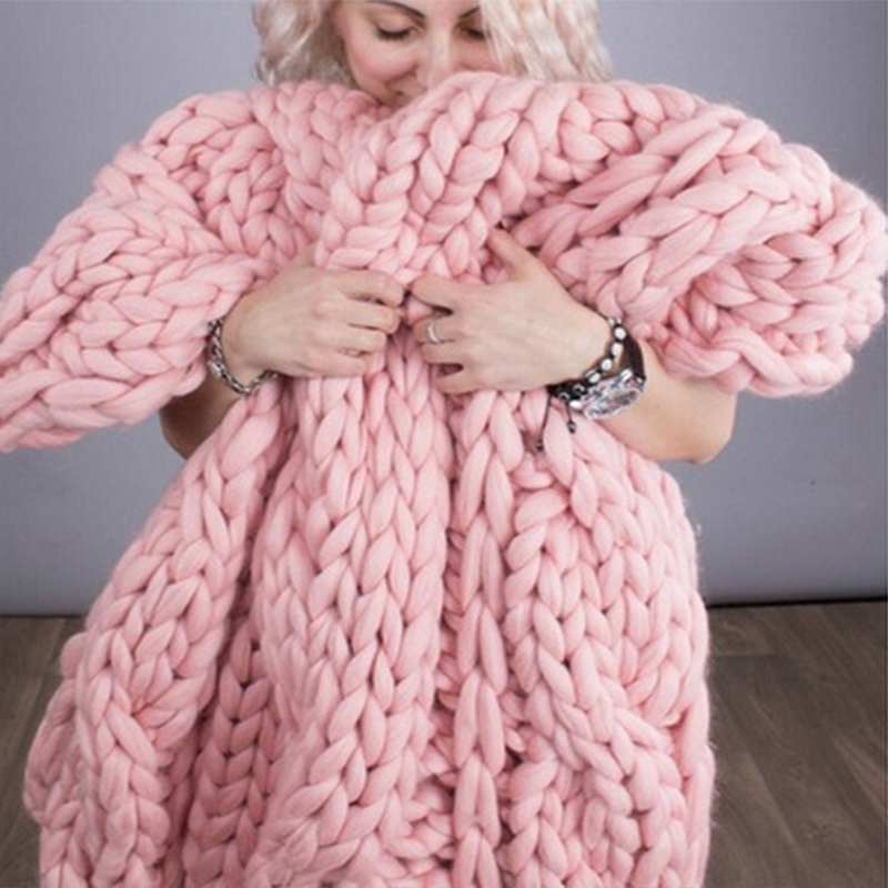 손으로 두툼한 니트 담요, 두꺼운 털실 같은 폴리에스터 - Throw Blanket Chunky Knit 리뷰 및 가격