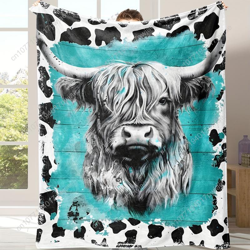 포근하고 부드러운 하이랜드 카우 플란넬 플리스 담요 - - Throw Blanket Chunky Knit 리뷰 및 가격