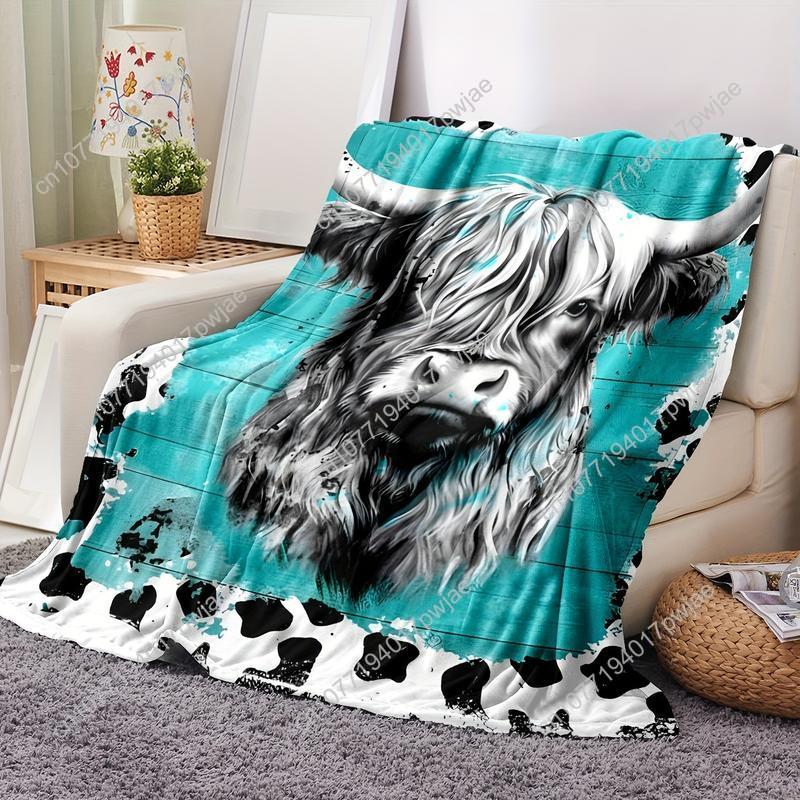 포근하고 부드러운 하이랜드 카우 플란넬 플리스 담요 - - Throw Blanket Chunky Knit 리뷰 및 가격