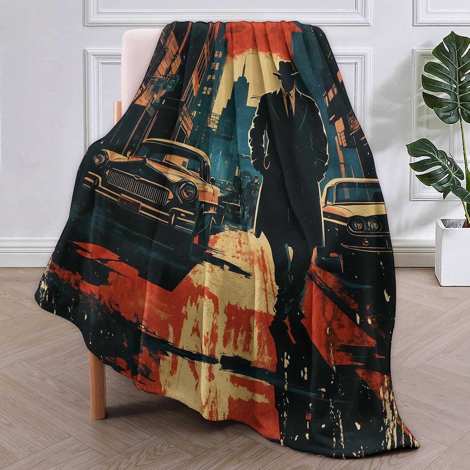 노아르 탐정 담요 여성용 선물, 범죄 플란넬 담요, 부 - Quality Home Textiles 리뷰 및 가격