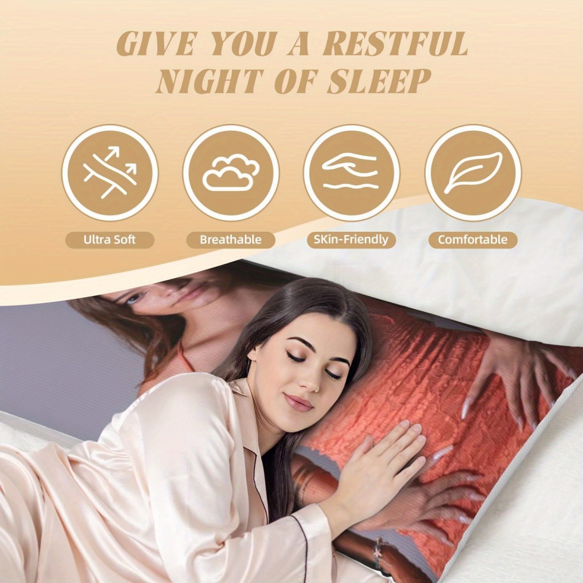 맞춤형 사진 바디 베개 커버 1개 – 프린트 디자인의  - Home And Textiles Today 리뷰 및 가격