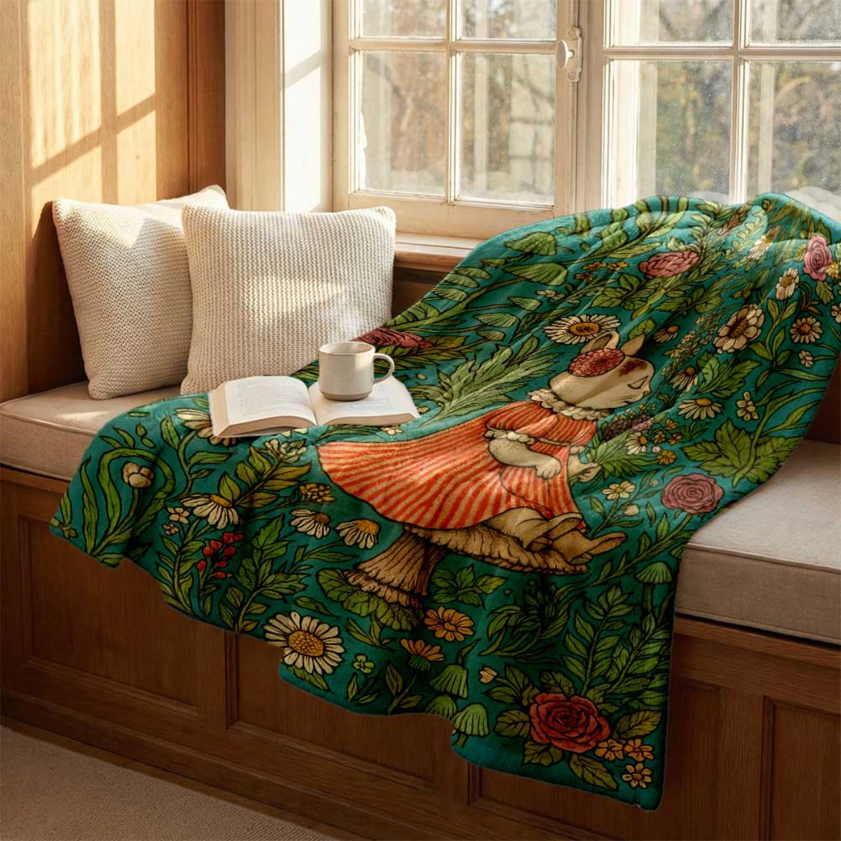 기발한 꽃무늬 토끼 담요 150x200cm 코티지코어  - Throw Blanket Chunky Knit 리뷰 및 가격